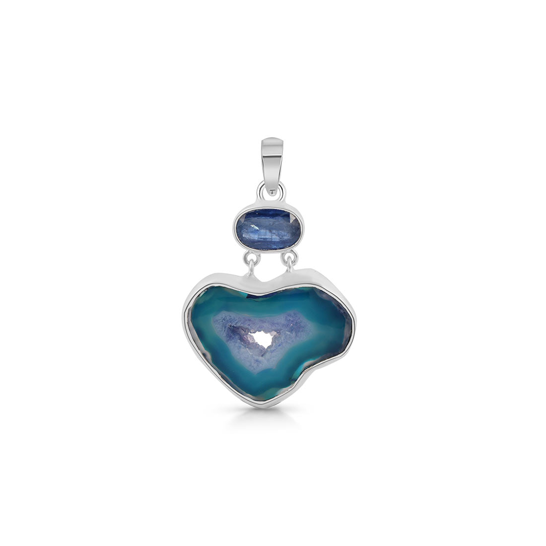 Blue Agate Pendant-(ABU-P-39.)